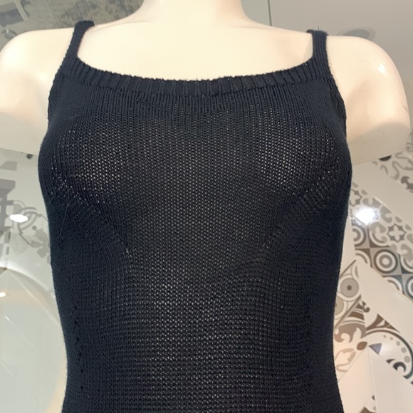 Made in 🇬🇷VTG 90’ Knitted Black Tank Top - Picture 2 of 14